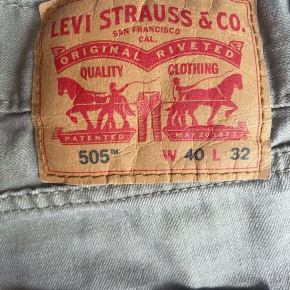 Levi’s 505 Men’s Taupe Jeans W40 L32 - Picture 4 of 7